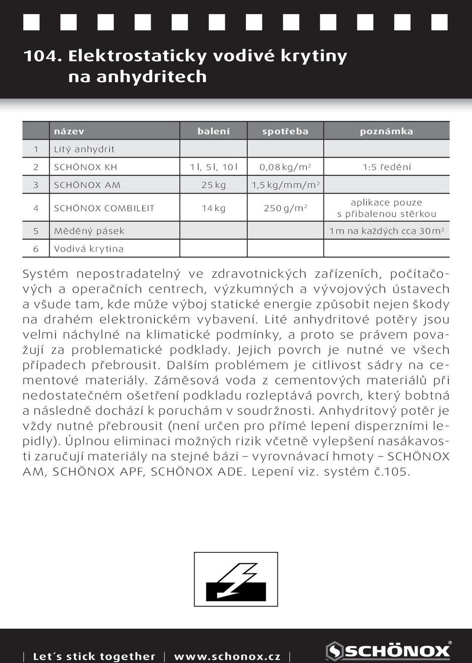 a vývojových ústavech a všude tam, kde může výboj statické energie způsobit nejen škody na drahém elektronickém vybavení.