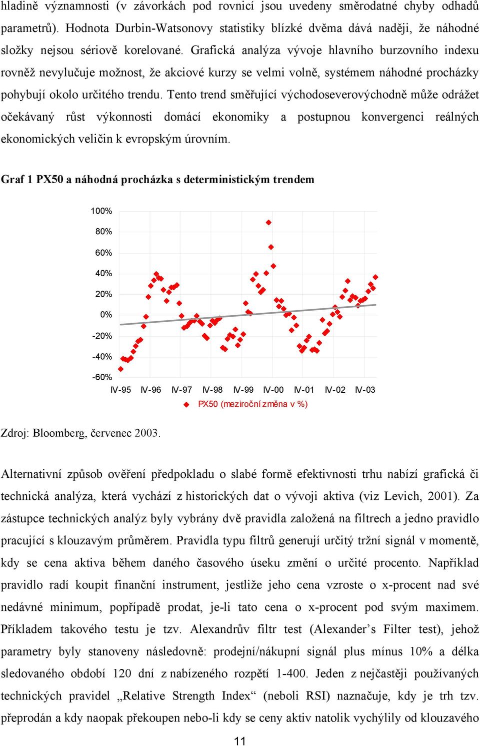 Teno rend směřující východoseverovýchodně může odráže očekávaný růs výkonnosi domácí ekonomiky a posupnou konvergenci reálných ekonomických veličin k evropským úrovním.