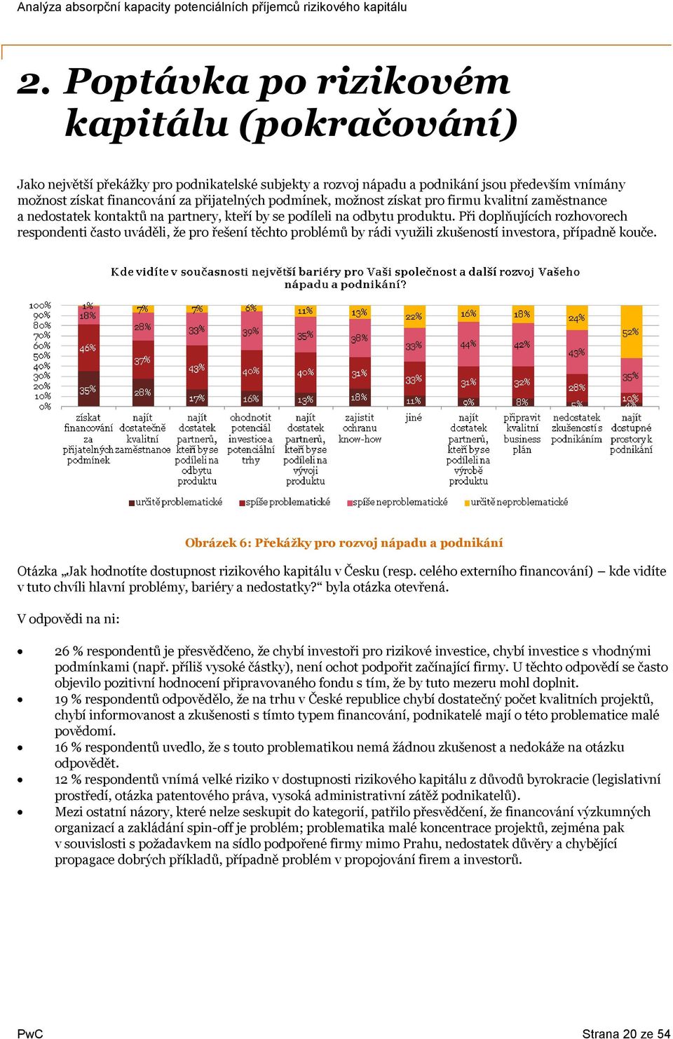 Při doplňujících rozhovorech respondenti často uváděli, ţe pro řešení těchto problémů by rádi vyuţili zkušeností investora, případně kouče.