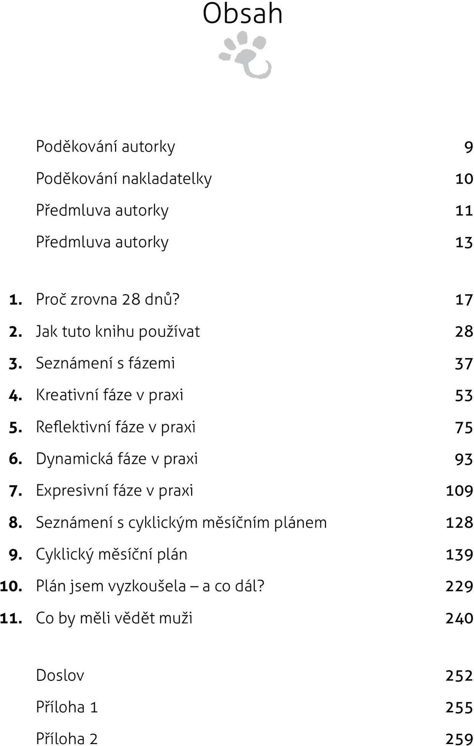 Dynamická fáze v praxi 93 7. Expresivní fáze v praxi 109 8. Seznámení s cyklickým měsíčním plánem 128 9.