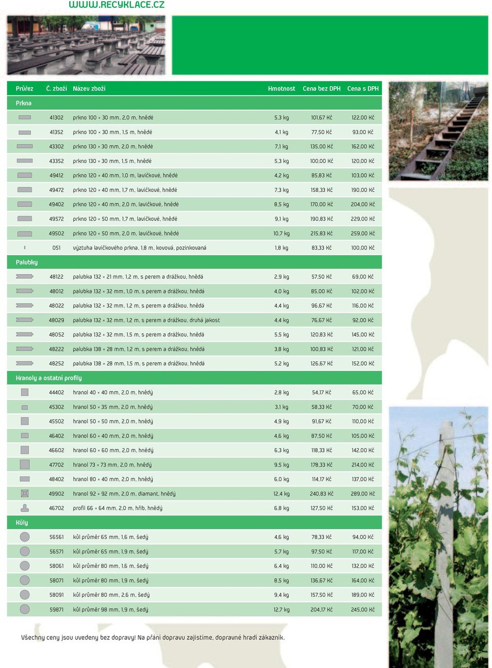 Kč 43352 prkno 130 30 mm, 1,5 m, hnědé 5,3 kg 100,00 Kč 120,00 Kč 49412 prkno 120 40 mm, 1,0 m, lavičkové, hnědé 4,2 kg 85,83 Kč 103,00 Kč 49472 prkno 120 40 mm, 1,7 m, lavičkové, hnědé 7,3 kg 158,33