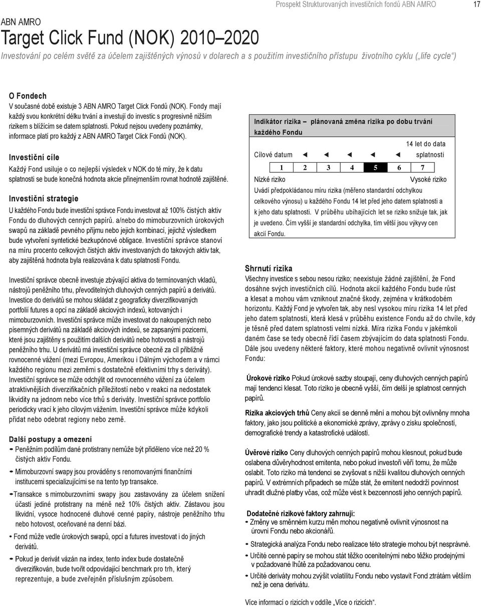 Fondy mají každý svou konkrétní délku trvání a investují do investic s progresivně nižším rizikem s blížícím se datem splatnosti.