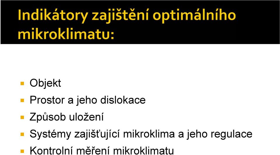 Systémy zajišťující mikroklima