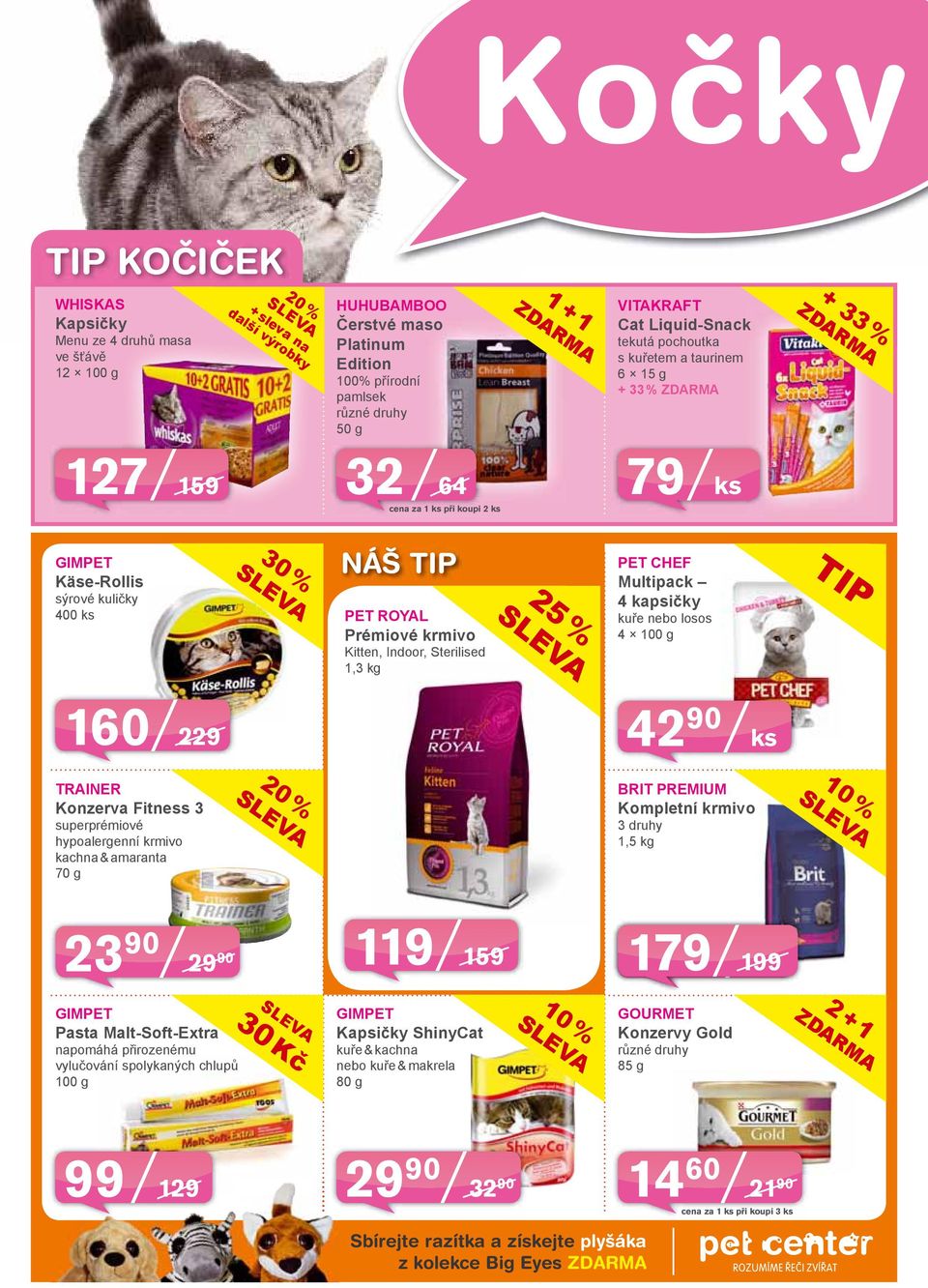 Sterilised 1,3 kg 25 % PET CHEF Multipack 4 kapsičky kuře nebo losos 4 100 g 160 229 42 90 ks TRAINER Konzerva Fitness 3 superprémiové hypoalergenní krmivo kachna & amaranta 70 g BRIT PREMIUM