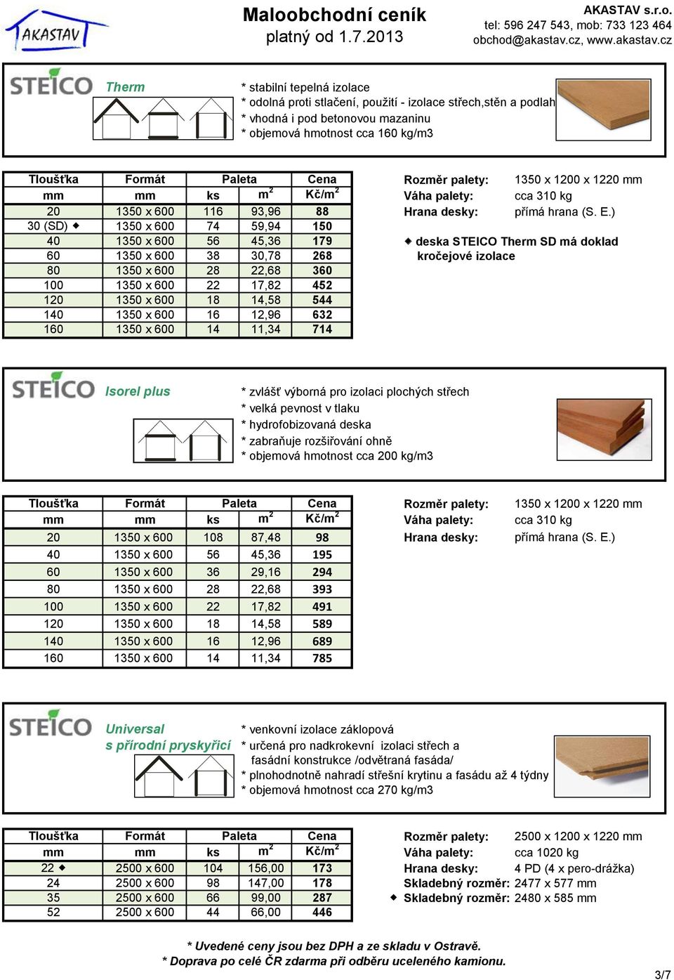 ) 30 (SD) 1350 x 600 74 59,94 150 40 1350 x 600 56 45,36 179 deska STEICO Therm SD má doklad 60 1350 x 600 38 30,78 268 kročejové izolace 80 1350 x 600 28 22,68 360 100 1350 x 600 22 17,82 452 120