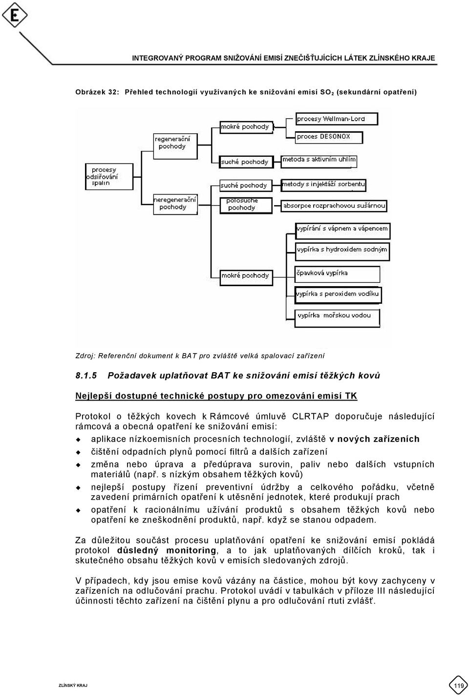 a obecná opatření ke snižování emisí: aplikace nízkoemisních procesních technologií, zvláště v nových zařízeních čištění odpadních plynů pomocí filtrů a dalších zařízení změna nebo úprava a