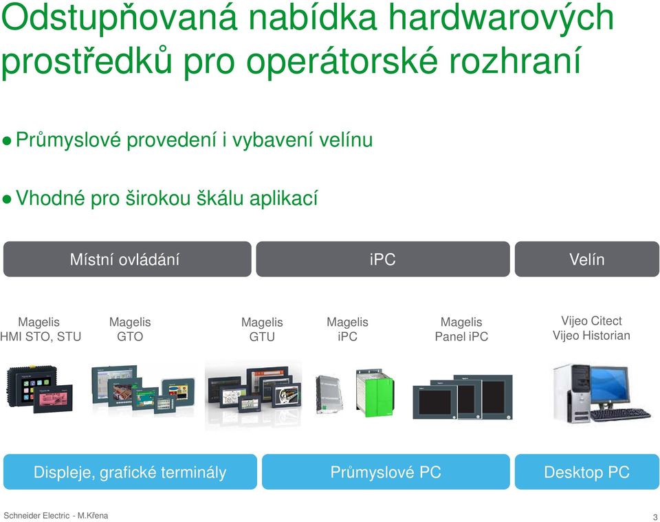 Velín Magelis HMI STO, STU Magelis GTO Magelis GTU Magelis ipc Magelis Panel ipc