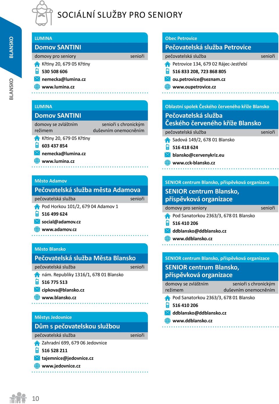 cz LUMINA Domov SANTINI domovy se zvláštním režimem Křtiny 20, 679 05 Křtiny 603 437 854 nemecka@lumina.