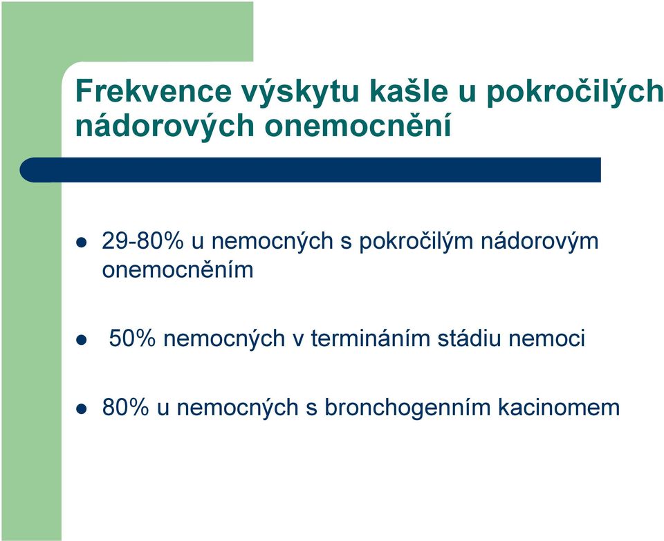 nádorovým onemocněním 50% nemocných v termináním