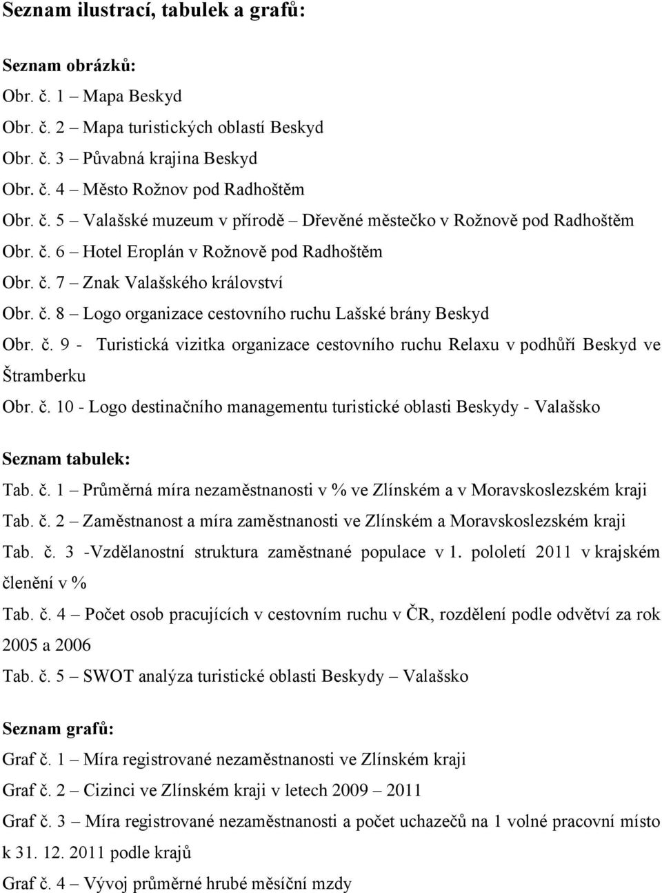 č. 10 - Logo destinačního managementu turistické oblasti Beskydy - Valašsko Seznam tabulek: Tab. č. 1 Průměrná míra nezaměstnanosti v % ve Zlínském a v Moravskoslezském kraji Tab. č. 2 Zaměstnanost a míra zaměstnanosti ve Zlínském a Moravskoslezském kraji Tab.