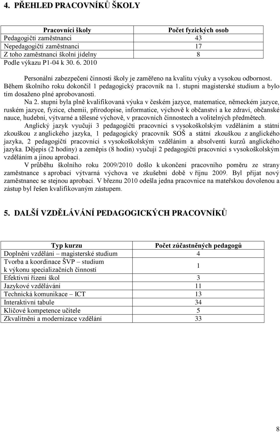 stupni magisterské studium a bylo tím dosaţeno plné aprobovanosti. Na 2.