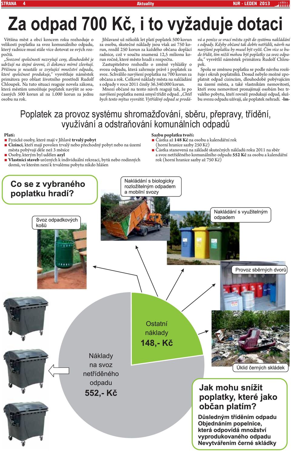 Příčinou je neustále se zvyšující množství odpadu, které společnost produkuje, vysvětluje náměstek primátora pro oblast životního prostředí Rudolf Chloupek.