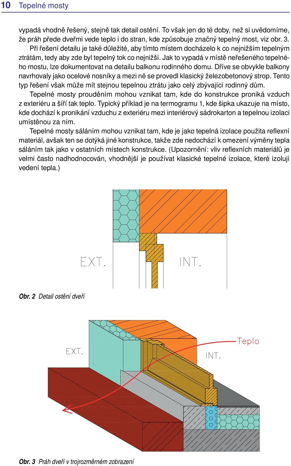 Jak to vypadá v místě neřešeného tepelného mostu, lze dokumentovat na detailu balkonu rodinného domu.