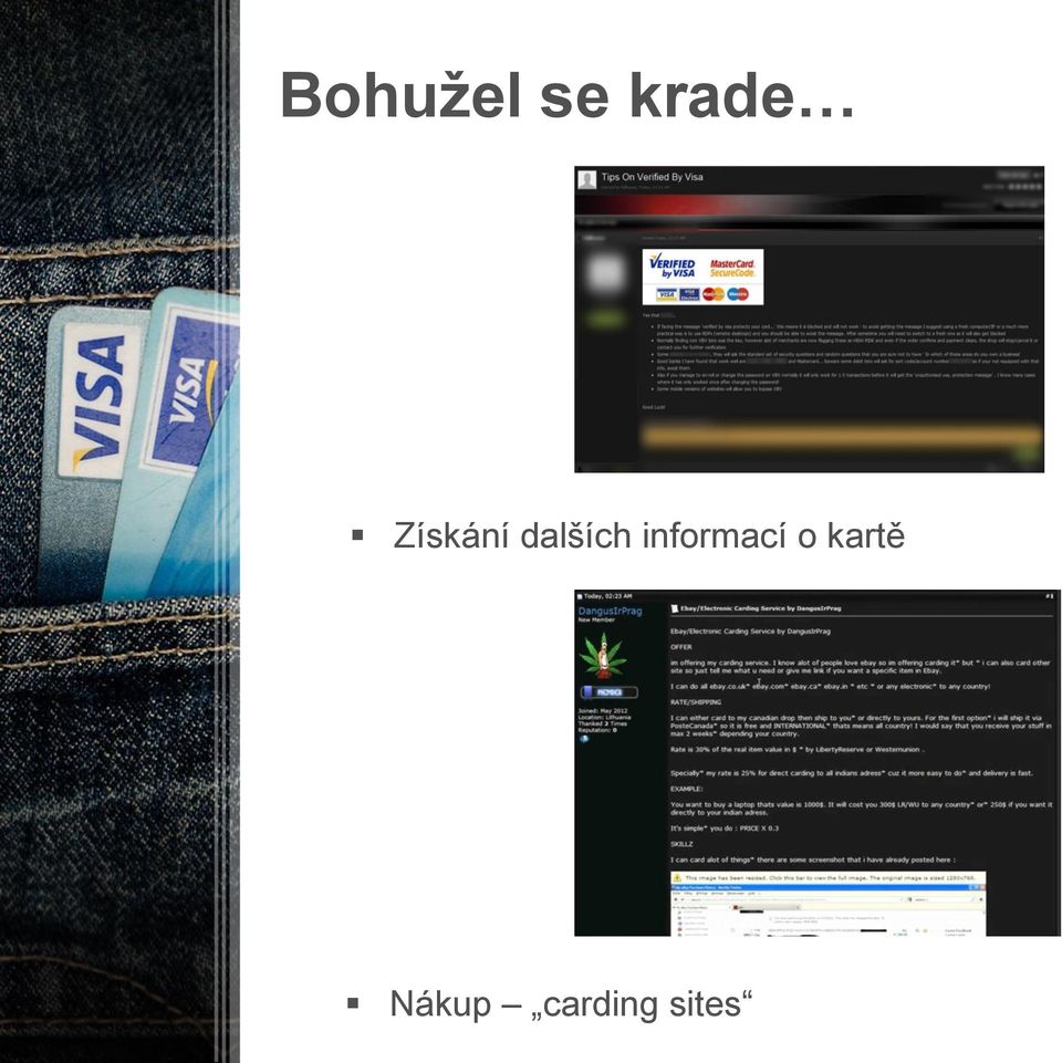 informací o kartě