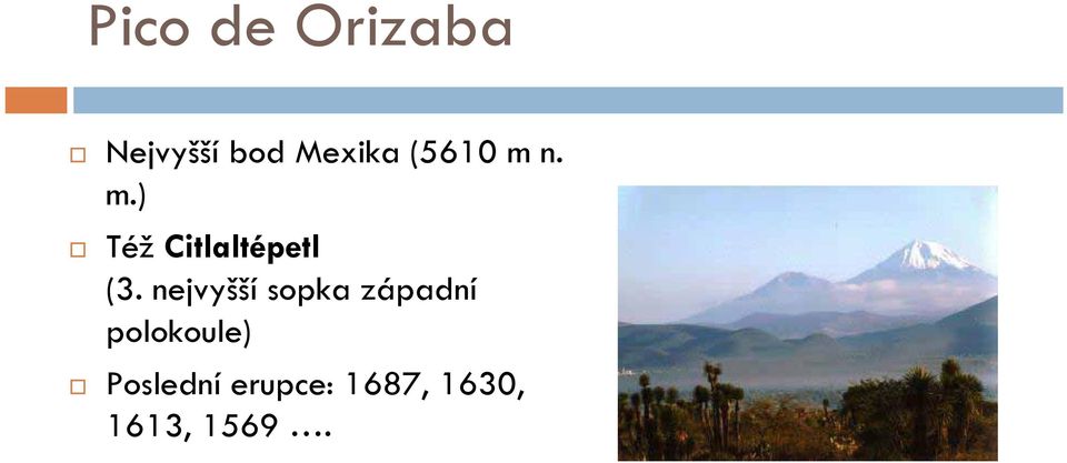 nejvyšší sopka západní polokoule)