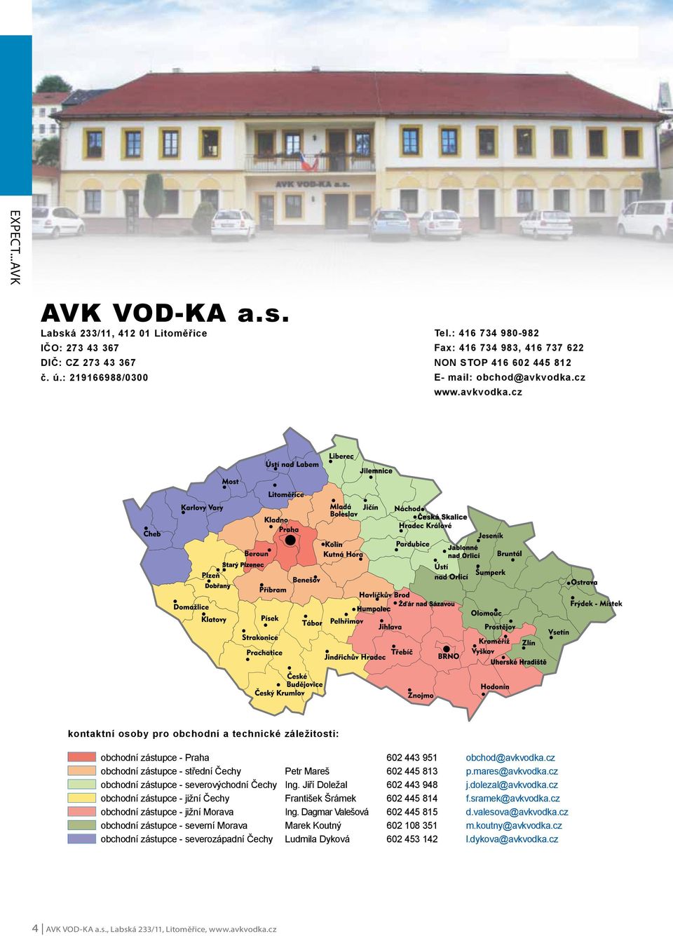 cz www.avkvodka.cz kontaktní osoby pro obchodní a technické záležitosti: obchodní zástupce - Praha 602 443 951 obchod@avkvodka.cz obchodní zástupce - střední Čechy Petr Mareš 602 445 813 p.