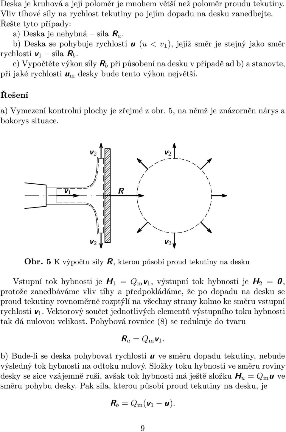 c)vypočtětevýkonsíly b připůsobenínadeskuvpřípaděadb)astanovte, při jaké rychlosti m desky bude tento výkon největší. Řešení a)vymezeníkontrolníplochyjezřejmézobr.