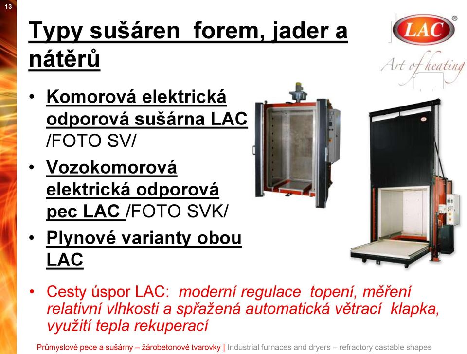 varianty obou LAC Cesty úspor LAC: moderní regulace topení, měření