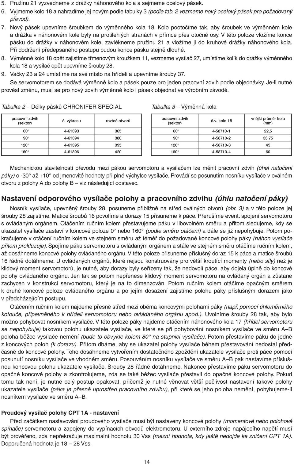 V této poloze vložíme konce pásku do drážky v náhonovém kole, zavlékneme pružinu 21 a vložíme ji do kruhové drážky náhonového kola. Při dodržení předepsaného postupu budou konce pásku stejně dlouhé.