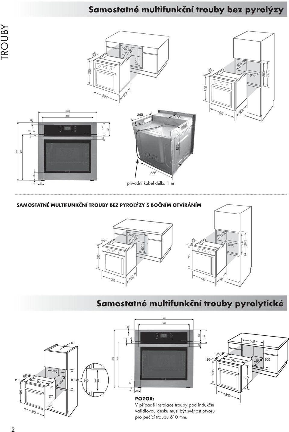 PYROLÝZY S BOČNÍM OTVÍRÁNÍM 20 +4-0 555 min. 590 500 25 60 12 7 120 600 +4-0 20 555 min.