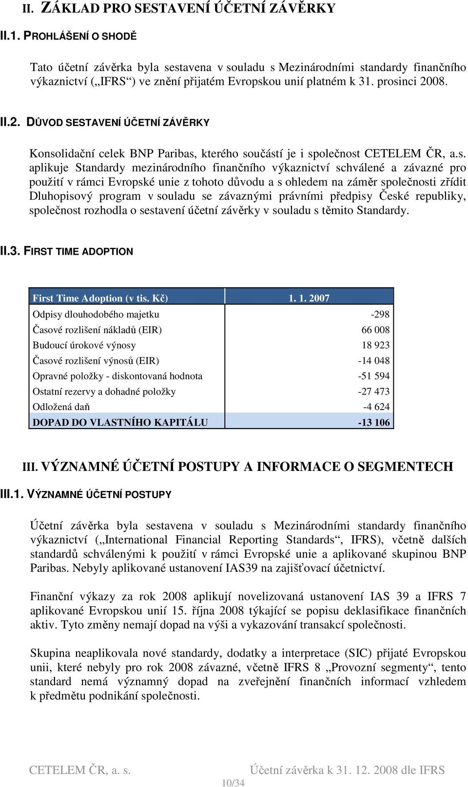 08. II.2. DŮVOD SESTAVENÍ ÚČETNÍ ZÁVĚRKY Konso