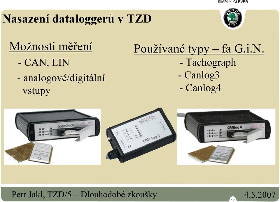 analogové/digitální vstupy