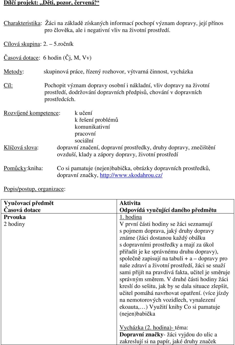 dodržování dopravních předpisů, chování v dopravních prostředcích.