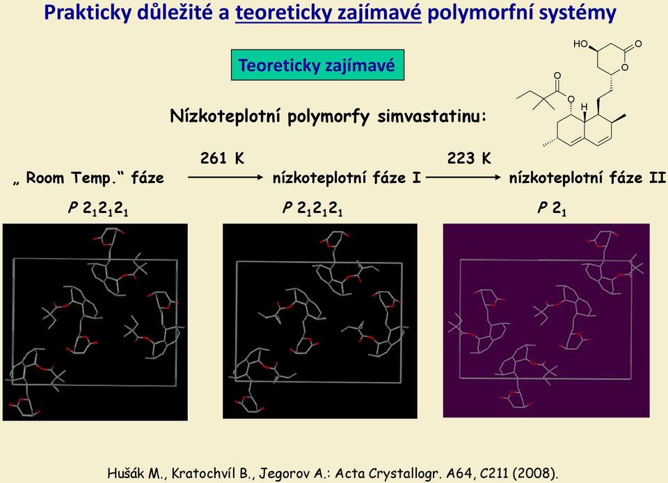 Temp. fáze nízkoteplotní fáze I nízkoteplotní fáze II P 2 1 2 1 2 1 P 2 1 2