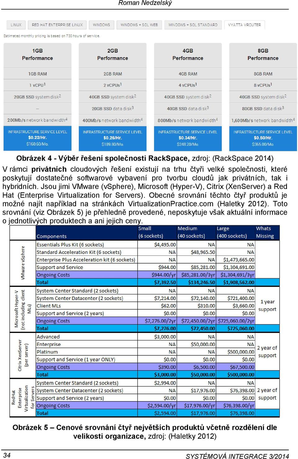 Obecné srovnání těchto čtyř produktů je možné najít například na stránkách VirtualizationPractice.com (Haletky 2012).