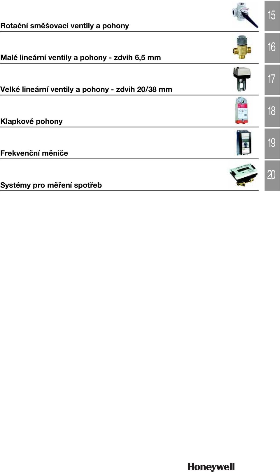 ventily a pohony - zdvih 0/ mm Klapkové pohony