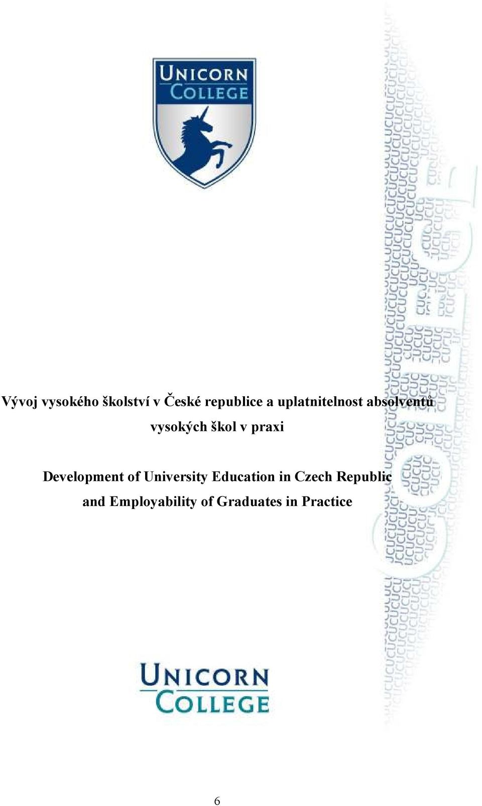 Development of University Education in Czech