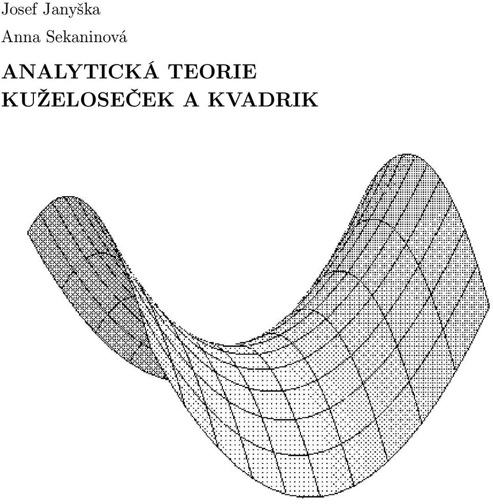 ANALYTICKÁ TEORIE