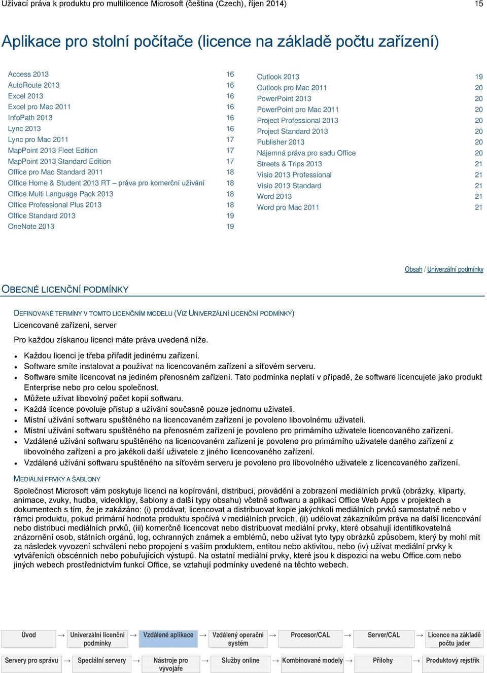 práva pro komerční užívání 18 Office Multi Language Pack 2013 18 Office Professional Plus 2013 18 Office Standard 2013 19 OneNote 2013 19 Outlook 2013 19 Outlook pro Mac 2011 20 PowerPoint 2013 20