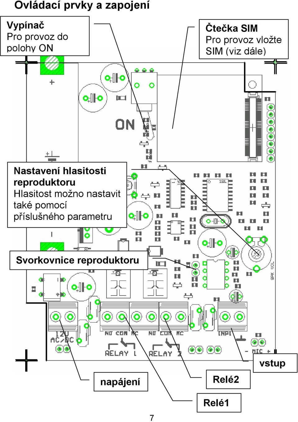 hlasitosti reproduktoru Hlasitost možno nastavit také pomocí