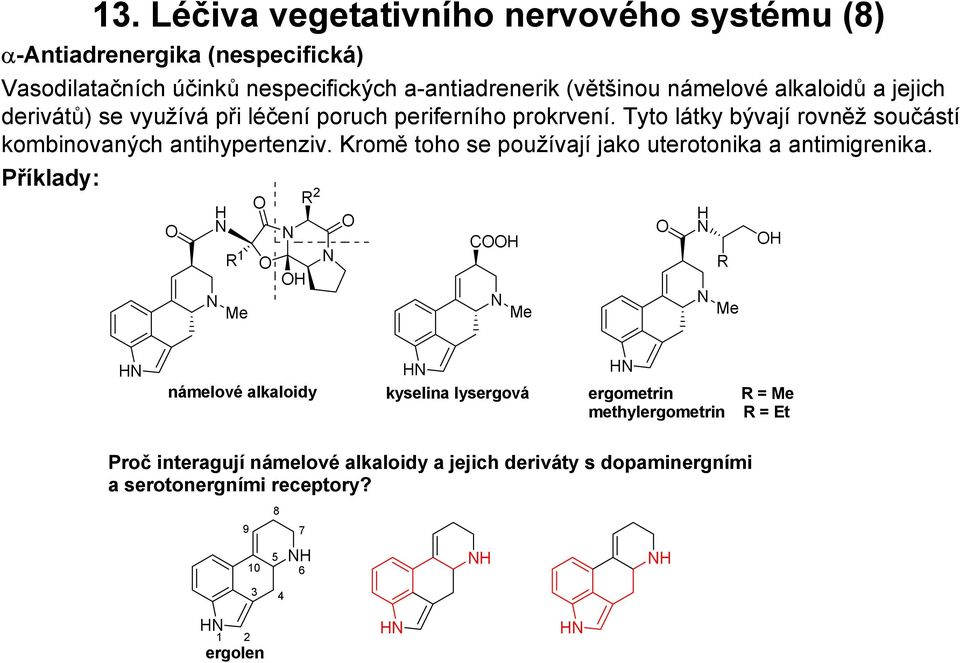 Tyto látky bývají rovněž součástí kombinovaných antihypertenziv. Kromě toho se používají jako uterotonika a antimigrenika.