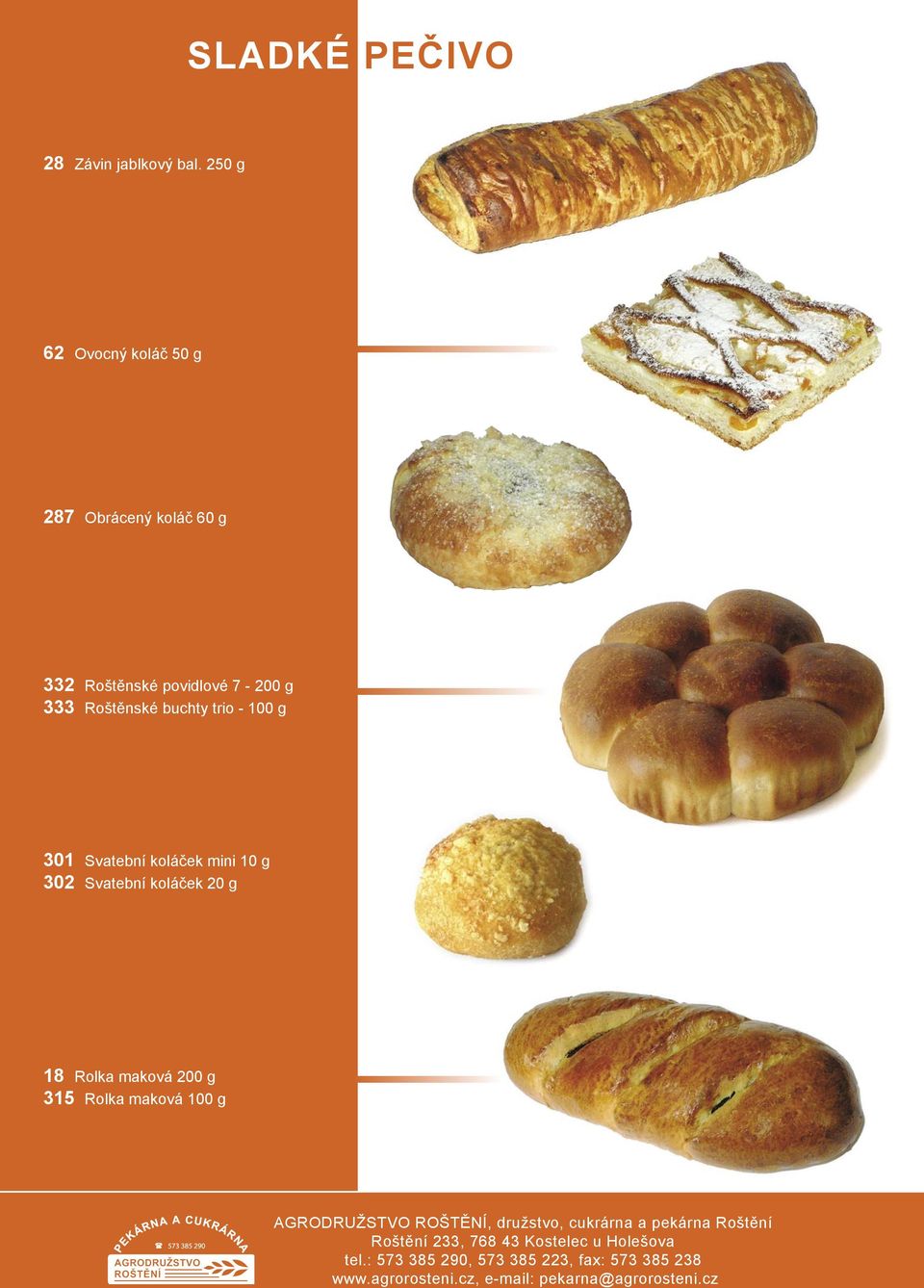 Roštěnské povidlové 7-200 g 333 Roštěnské buchty trio - 100 g