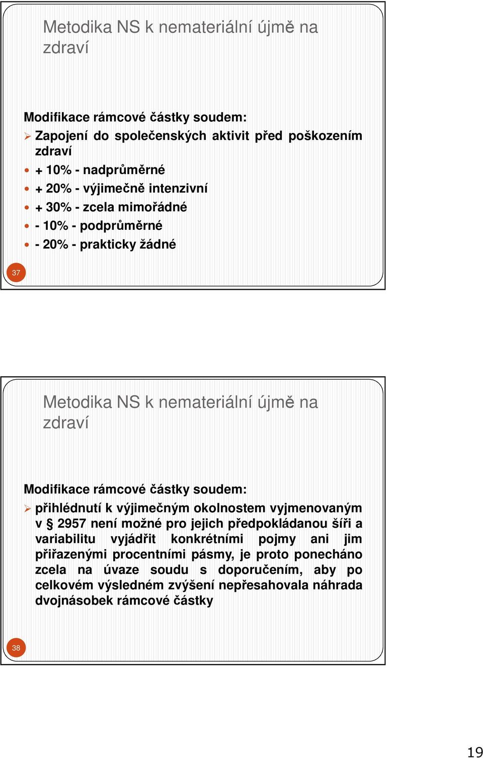 soudem: přihlédnutí k výjimečným okolnostem vyjmenovaným v 2957 není možné pro jejich předpokládanou šíři a variabilitu vyjádřit konkrétními pojmy ani jim