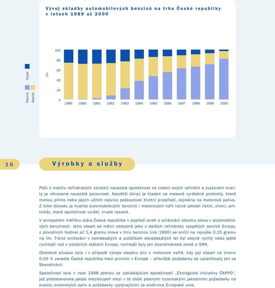 Největší důraz je kladen na masově vyráběné produkty, které mohou přímo nebo jejich užitím nejvíce poškozovat životní prostředí, zejména na motorová paliva.