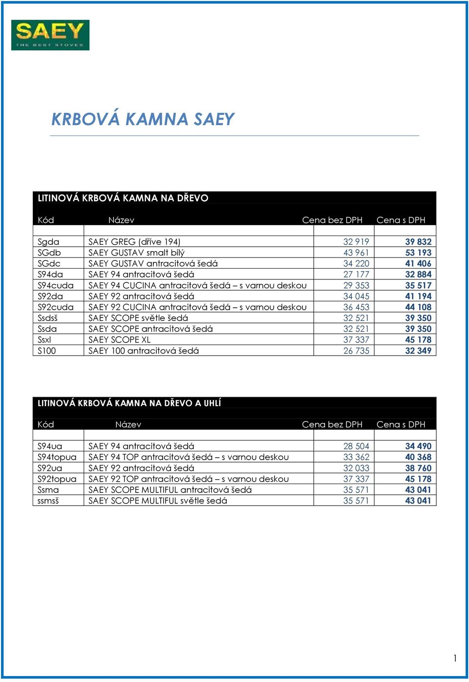 antracitová šedá s varnou deskou 36 453 44 108 Ssdsš SAEY SCOPE světle šedá 32 521 39 350 Ssda SAEY SCOPE antracitová šedá 32 521 39 350 Ssxl SAEY SCOPE XL 37 337 45 178 S100 SAEY 100 antracitová