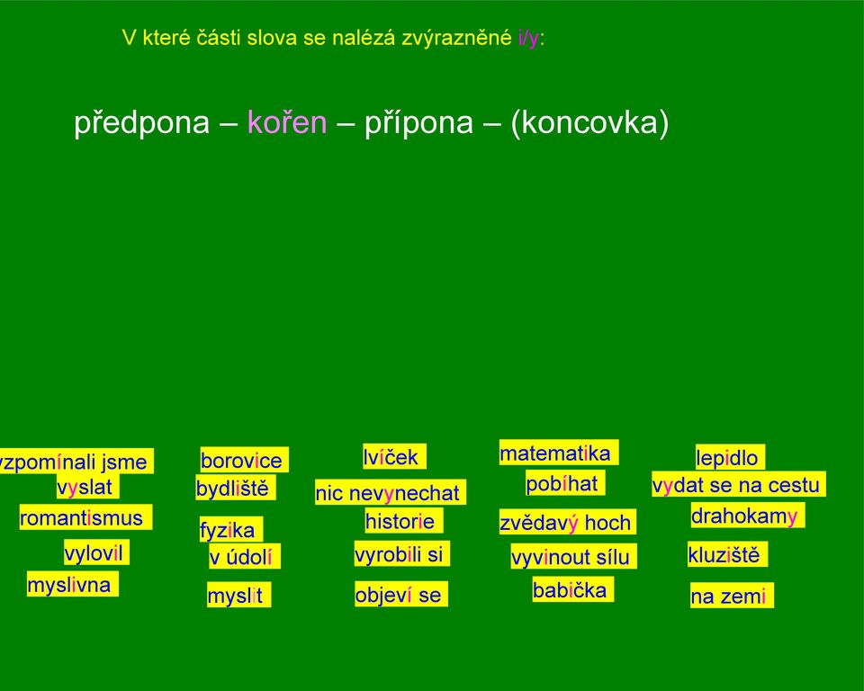 údolí myslit lvíček nic nevynechat historie vyrobili si objeví se matematika