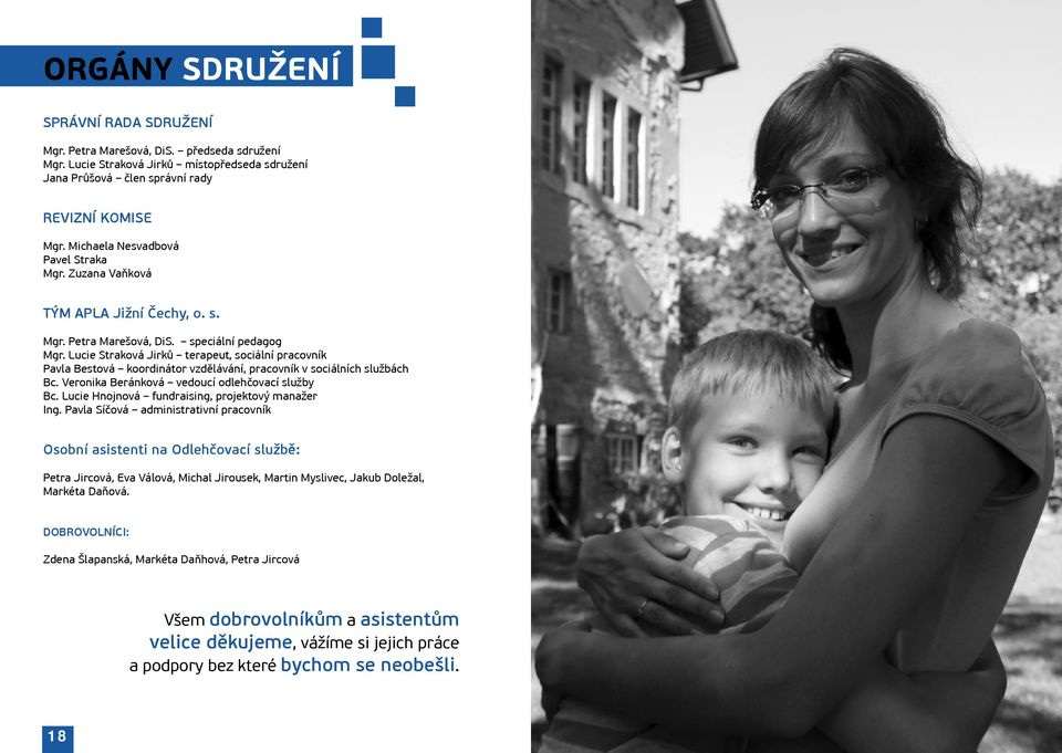 Lucie Straková Jirků terapeut, sociální pracovník Pavla Bestová koordinátor vzdělávání, pracovník v sociálních službách Bc. Veronika Beránková vedoucí odlehčovací služby Bc.