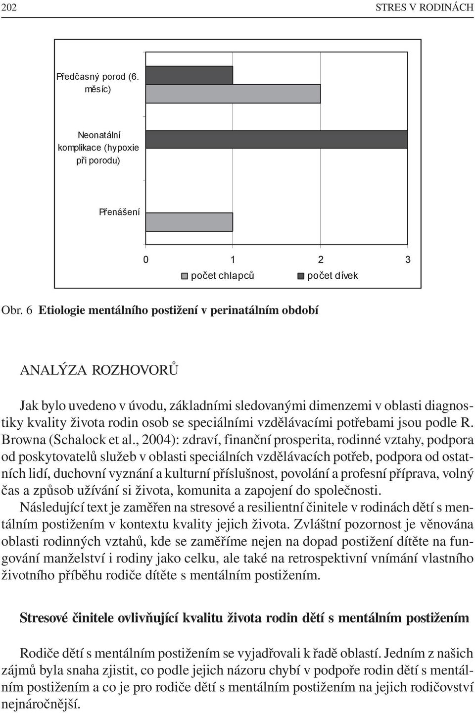 Obr. 6 Etiologie 6 Etiologie mentálního mentálního postižení postižení v v perinatálním perinatálním období období ANALÝZA ROZHOVORŮ Jak bylo uvedeno v úvodu, základními sledovanými dimenzemi v