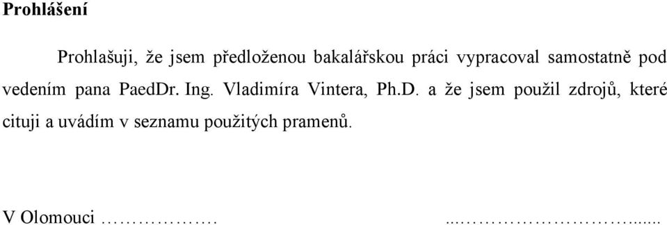 Vladimíra Vintera, Ph.D.
