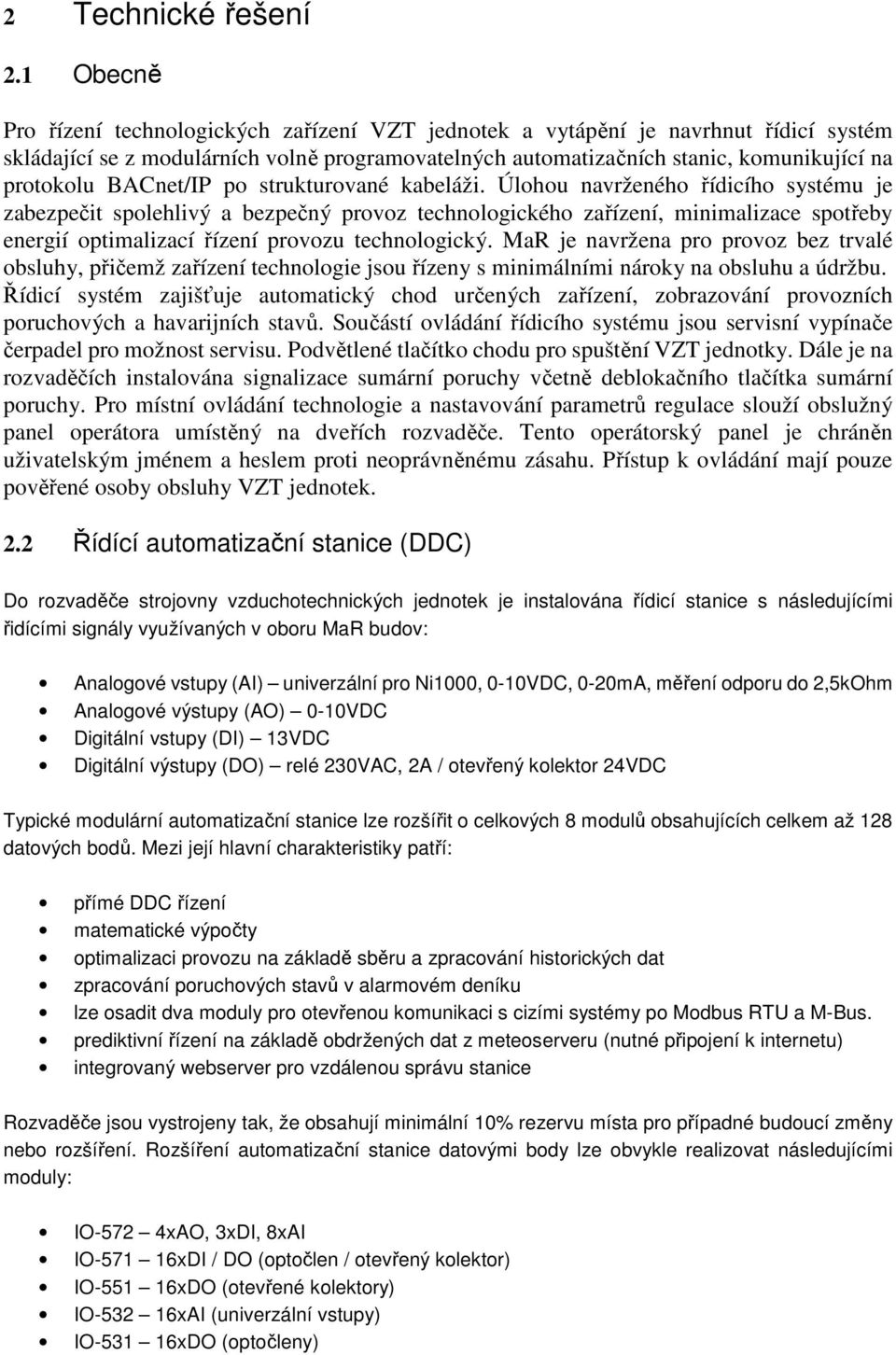 BACnet/IP po strukturované kabeláži.