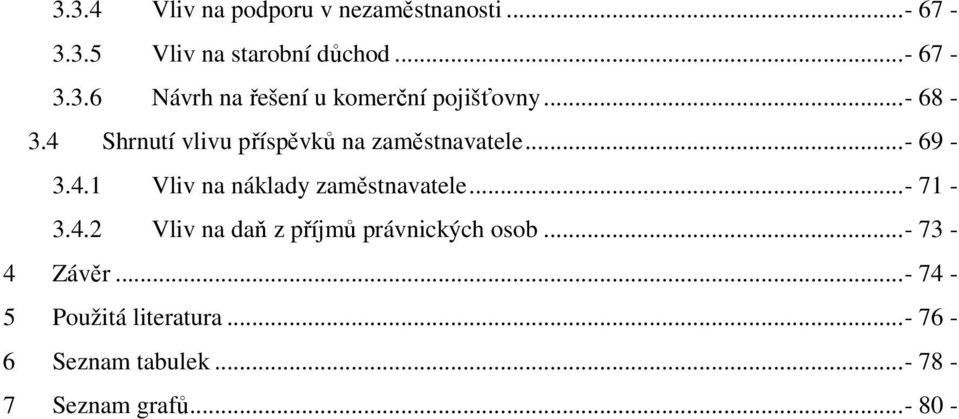 ..- 71-3.4.2 Vliv na daň z příjmů právnických osob...- 73-4 Závěr...- 74-5 Použitá literatura.