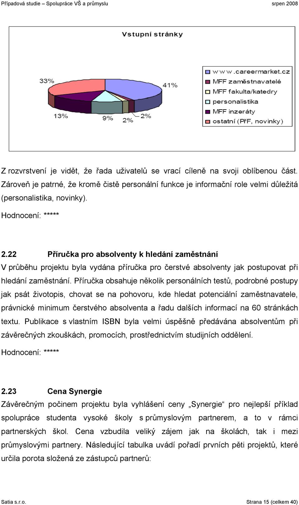 Příručka obsahuje několik personálních testů, podrobné postupy jak psát životopis, chovat se na pohovoru, kde hledat potenciální zaměstnavatele, právnické minimum čerstvého absolventa a řadu dalších