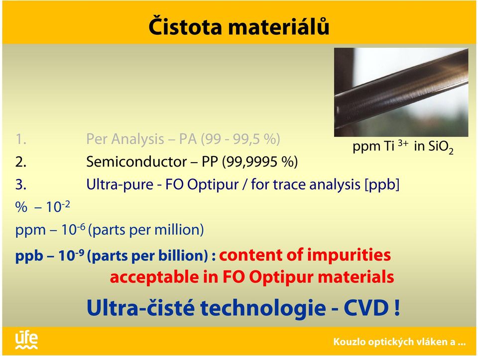 Ultra-pure - FO Optipur / for trace analysis [ppb] % 10-2 ppm 10-6 (parts