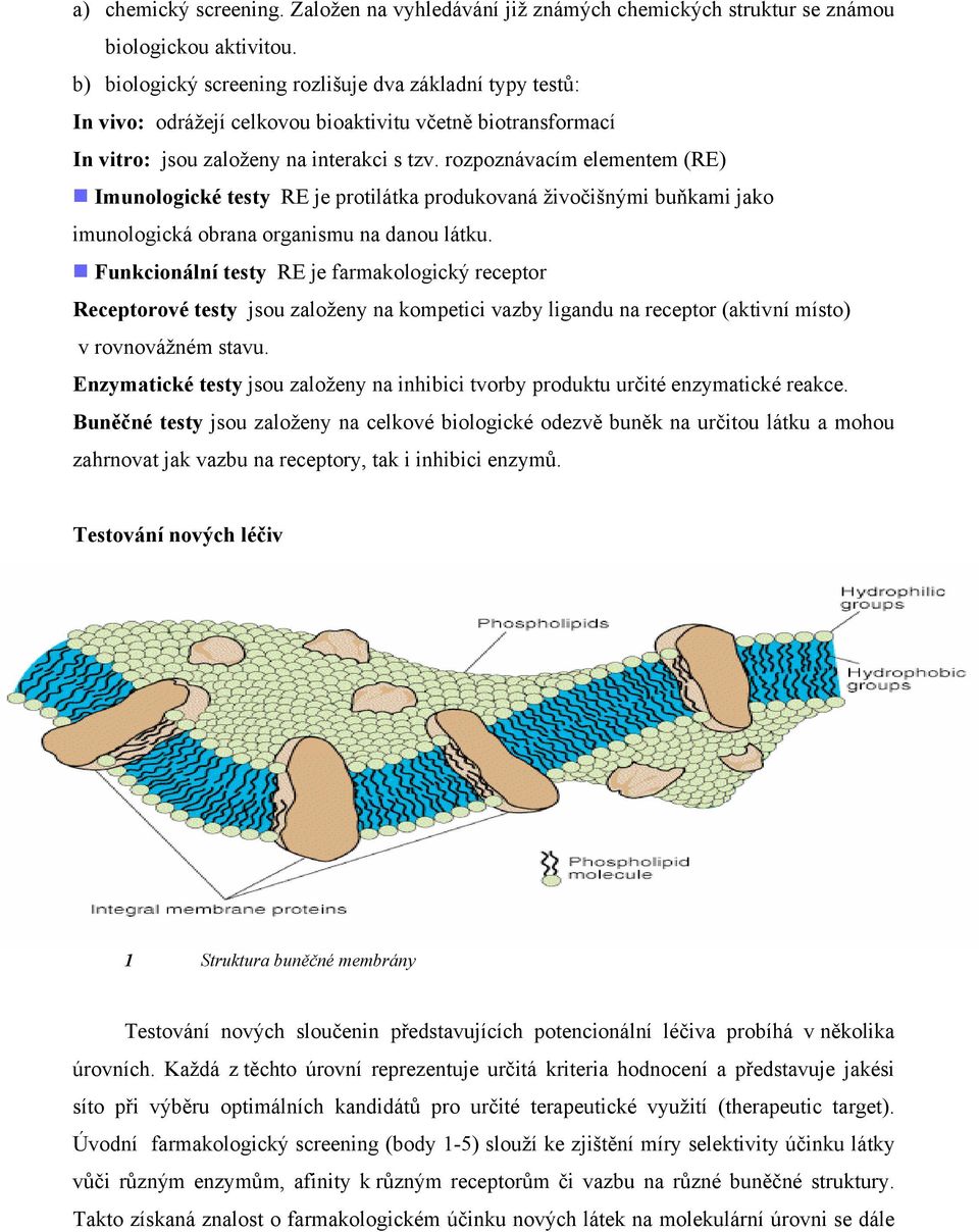 rozpoznávacím elementem (RE) Imunologické testy RE je protilátka produkovaná živočišnými buňkami jako imunologická obrana organismu na danou látku.