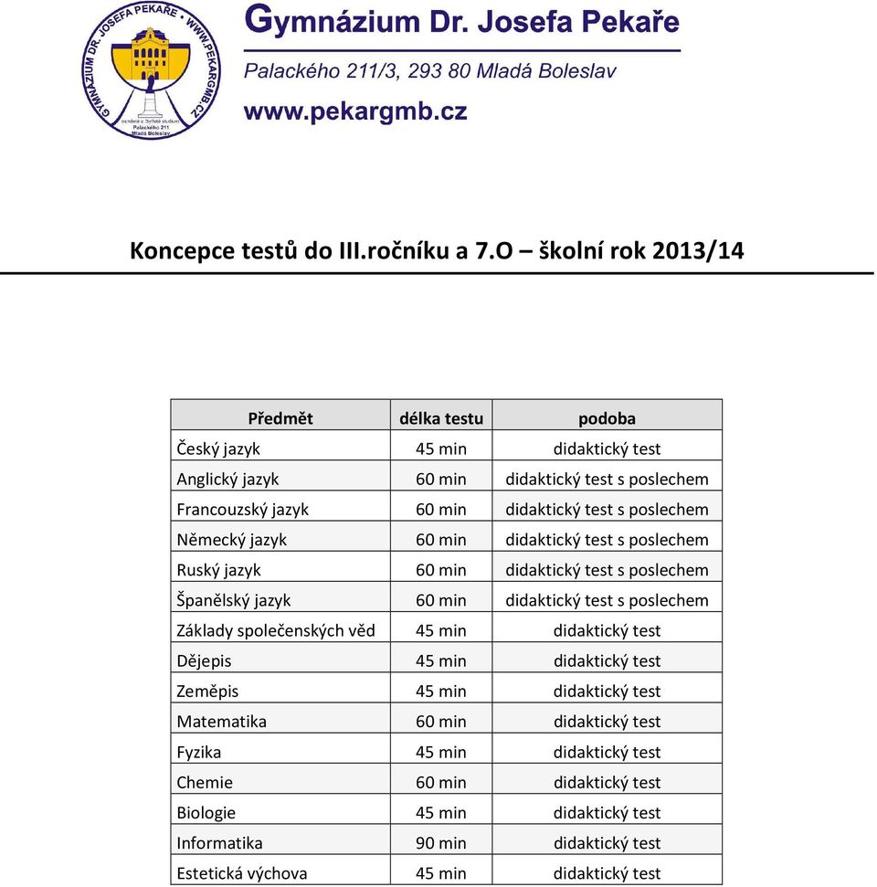 test s poslechem Německý jazyk 60 min didaktický test s poslechem Ruský jazyk 60 min didaktický test s poslechem Španělský jazyk 60 min didaktický test s poslechem