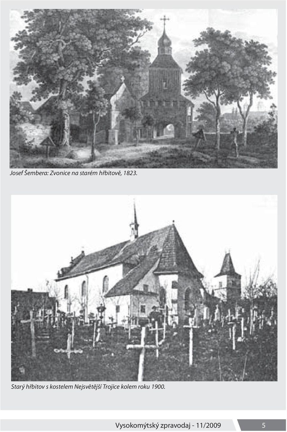 Starý hřbitov s kostelem Nejsvětější